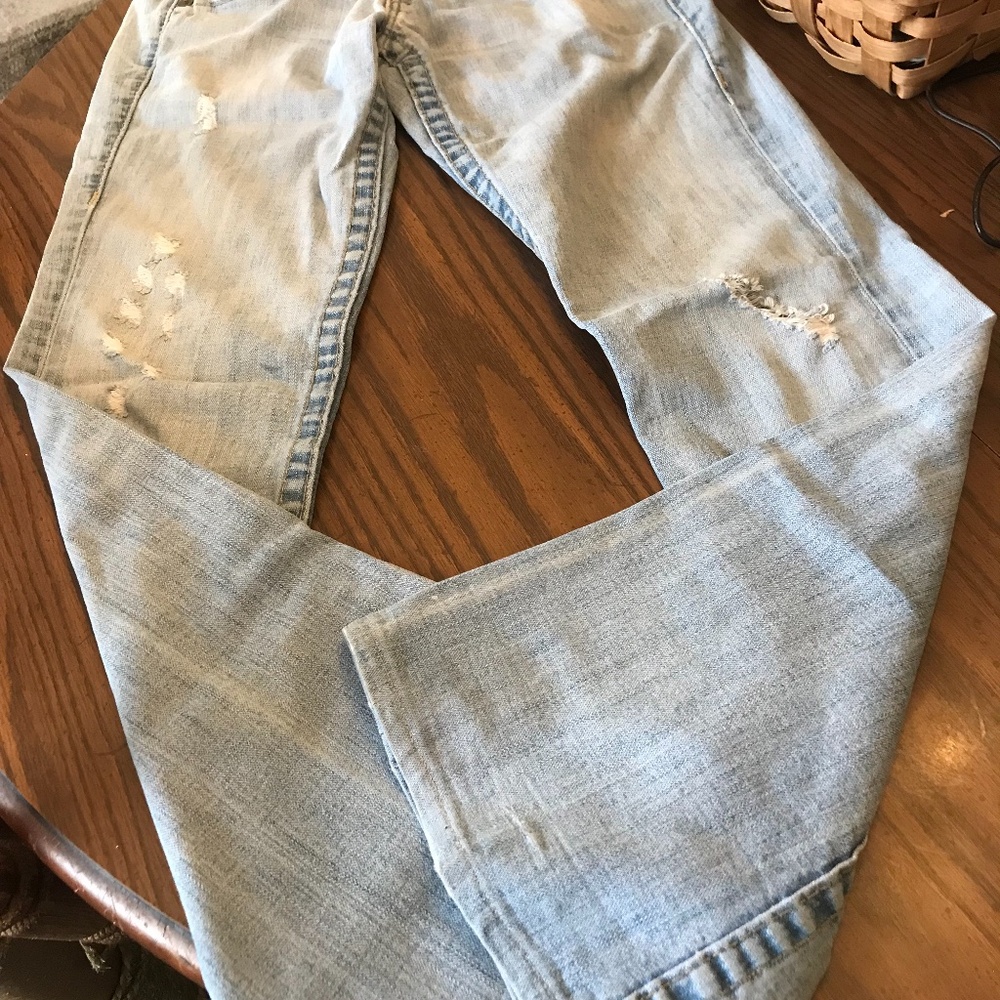 True Religion Light Blue Distressed Women's Jeans